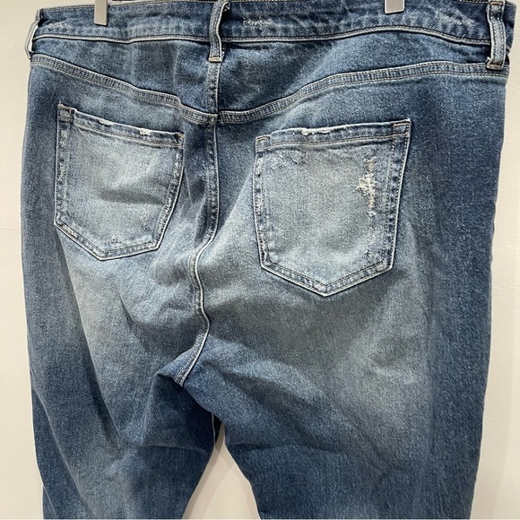 Torrid High Rise Straight Jeans Raw Hem Distressed Size 20 Regular - Picture 5 of 11